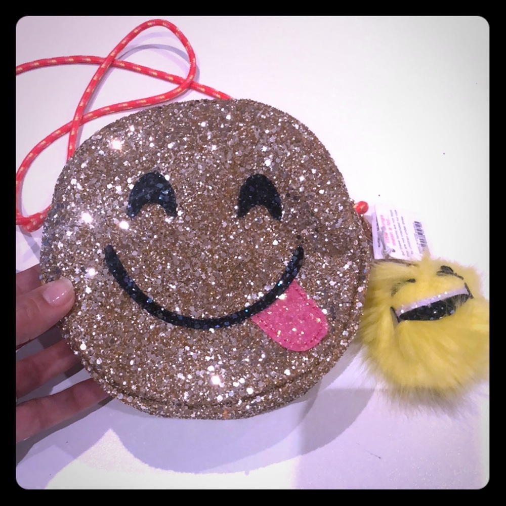 JCrew Sparkling Emoji Purse